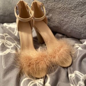 Ying Lan Faux Fur heels